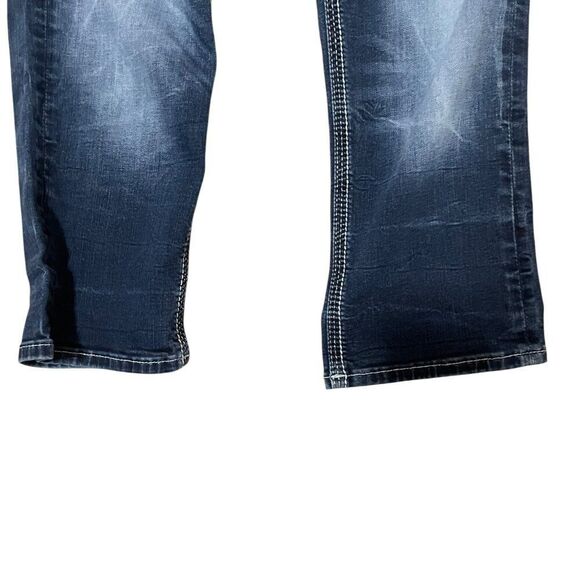 Rock Revival  Sukara Easy Crop Jeans Embellished Embroidered Women's sz 29 - Picture 6 of 9